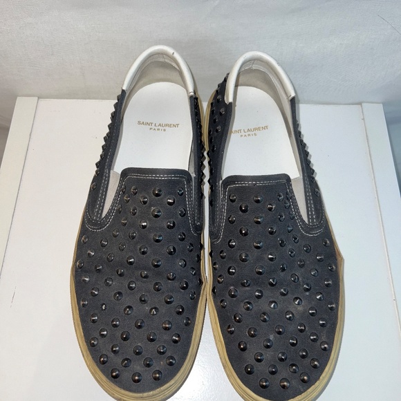 Saint Laurent by Hedi Slimane Sneakers RARE Studded Skate Size 10.5/43.5 80% OFF - Picture 3 of 12